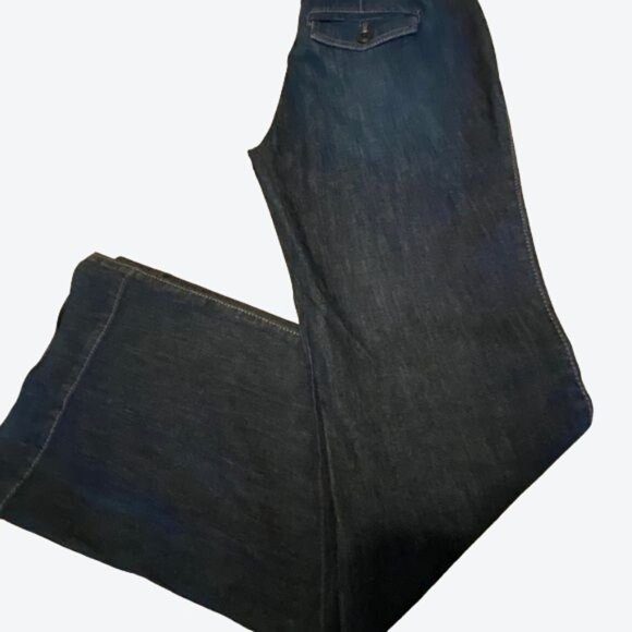 Ann Taylor LOFT 99% Cotton Wide-Leg Denim Dress Blue Jeans Sz 2 - Picture 8 of 15